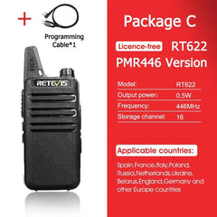 Retevis RT622/ RT22 Portable Walkie Talkie - License Free, Vox Function - dealskart.com.au