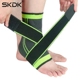 SKDK 1PC 3D Pressurized Ankle Support Wrist Support Sports Gym Badminton Ankle Brace Protector with Strap Belt Elastic - dealskart.com.au