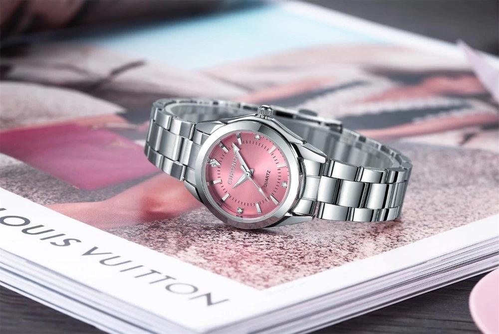 Stainless Steel Business Wear Wristwatch for Women - dealskart.com.au