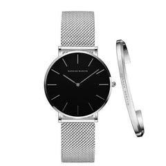 Stainless Steel Quartz Wristwatch with Bracelet for Women - dealskart.com.au