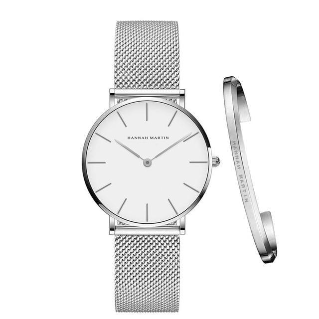 Stainless Steel Quartz Wristwatch with Bracelet for Women - dealskart.com.au