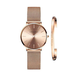 Stainless Steel Quartz Wristwatch with Bracelet for Women - dealskart.com.au