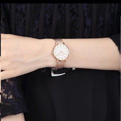 Stainless Steel Quartz Wristwatch with Bracelet for Women - dealskart.com.au