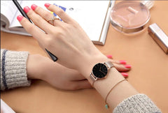 Stainless Steel Quartz Wristwatch with Bracelet for Women - dealskart.com.au