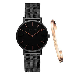 Stainless Steel Quartz Wristwatch with Bracelet for Women - dealskart.com.au