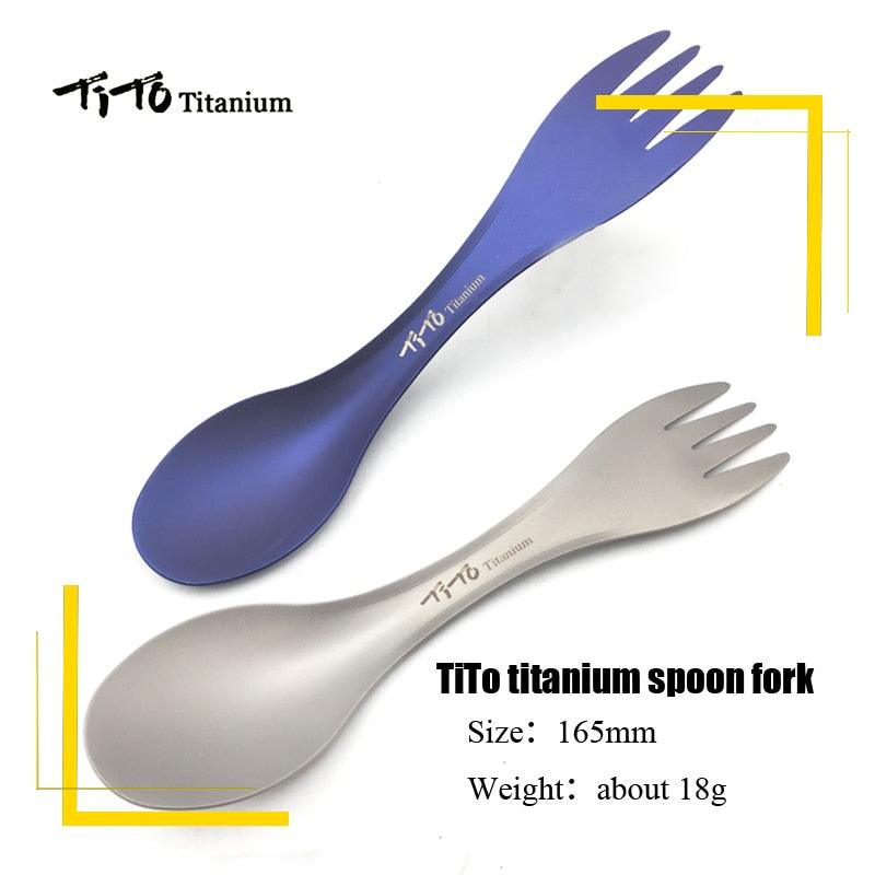 Tito Titanium Spork, Spoon and Fork Combined - For Outdoor Camping - dealskart.com.au