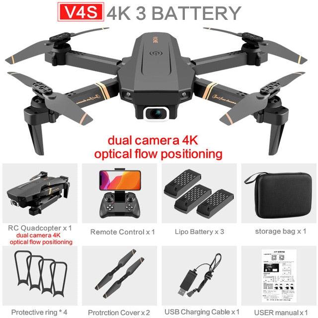 V4 Wifi FPV Drone with 4K Dual Wide Angle Camera & Altitude Hold - dealskart.com.au