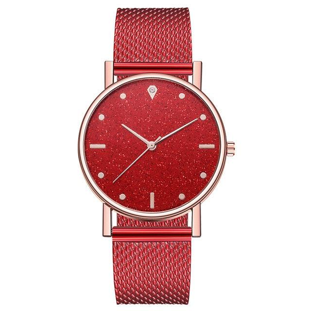 Watch Women Dress Stainless Steel Band Analog Quartz Wristwatch Fashion Luxury Ladies Golden Rose Gold Watch Clock Analog - dealskart.com.au