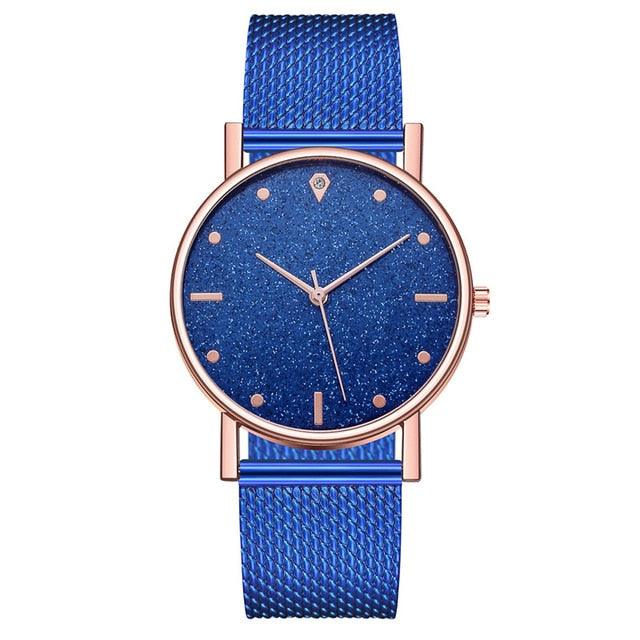 Watch Women Dress Stainless Steel Band Analog Quartz Wristwatch Fashion Luxury Ladies Golden Rose Gold Watch Clock Analog - dealskart.com.au