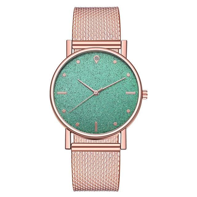 Watch Women Dress Stainless Steel Band Analog Quartz Wristwatch Fashion Luxury Ladies Golden Rose Gold Watch Clock Analog - dealskart.com.au