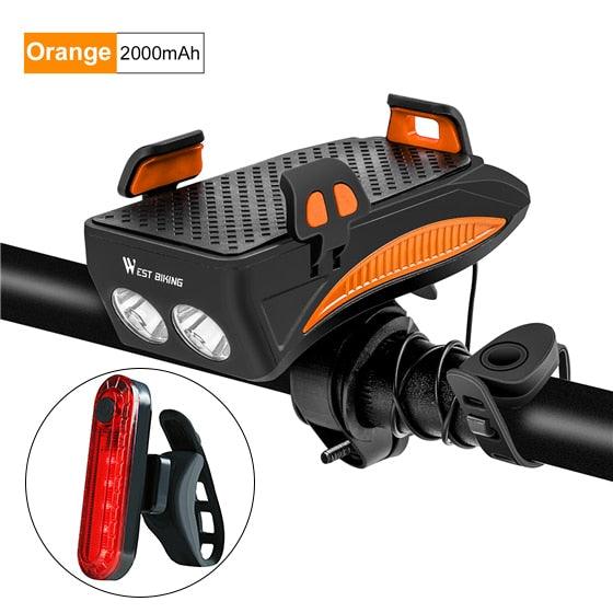 WEST BIKING 4-in-1 Multipurpose Bike Light with Power Output - dealskart.com.au