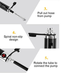 WESTBIKING Hand Air Pump for Bicycles with Pressure Gauge - dealskart.com.au