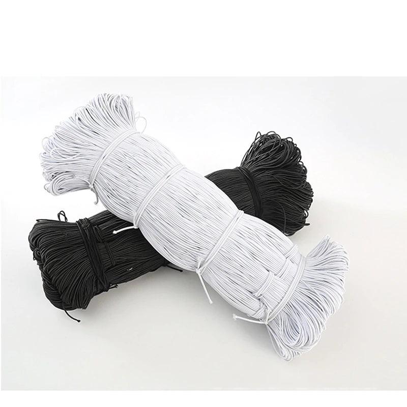 White/Black Elastic Rope for DIY Sewing Accessories - dealskart.com.au