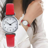 Women's Wristwatch - Classic Leather Strap Minimalistic Wristwatch - dealskart.com.au