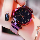 Women’s Luxury Starry Sky Magnetic Mesh Belt Wristwatch - dealskart.com.au