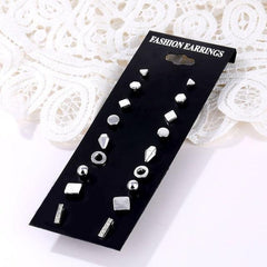 Women's Patterned Pearl and Crystal Earrings - 6/12 pairs - dealskart.com.au