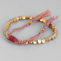 Woozu Handmade Tibetan Copper Beads Bracelet - Adjustable - dealskart.com.au