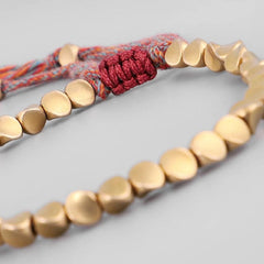 Woozu Handmade Tibetan Copper Beads Bracelet - Adjustable - dealskart.com.au