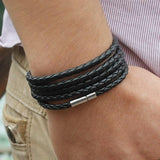 XQNI Men's Vintage Casual Leather Bracelet - Multi Strand - dealskart.com.au